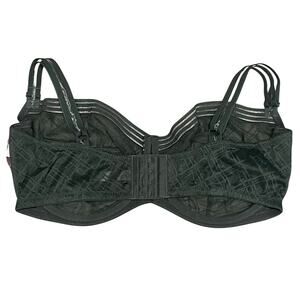 Adore Me Full Coverage Underwire Bra 42D Sheer Mesh Support Green